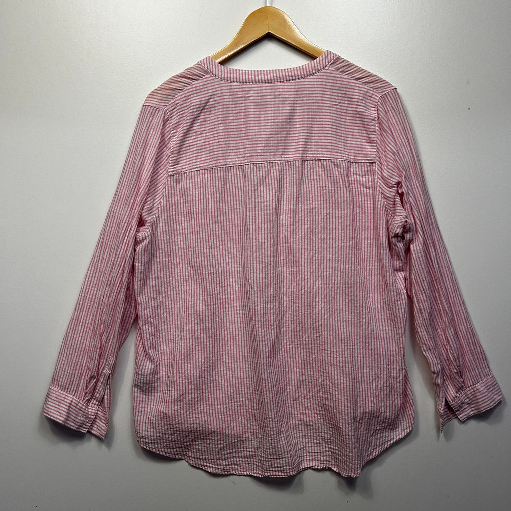 Target Pink Striped Cotton Shirt - Size 18