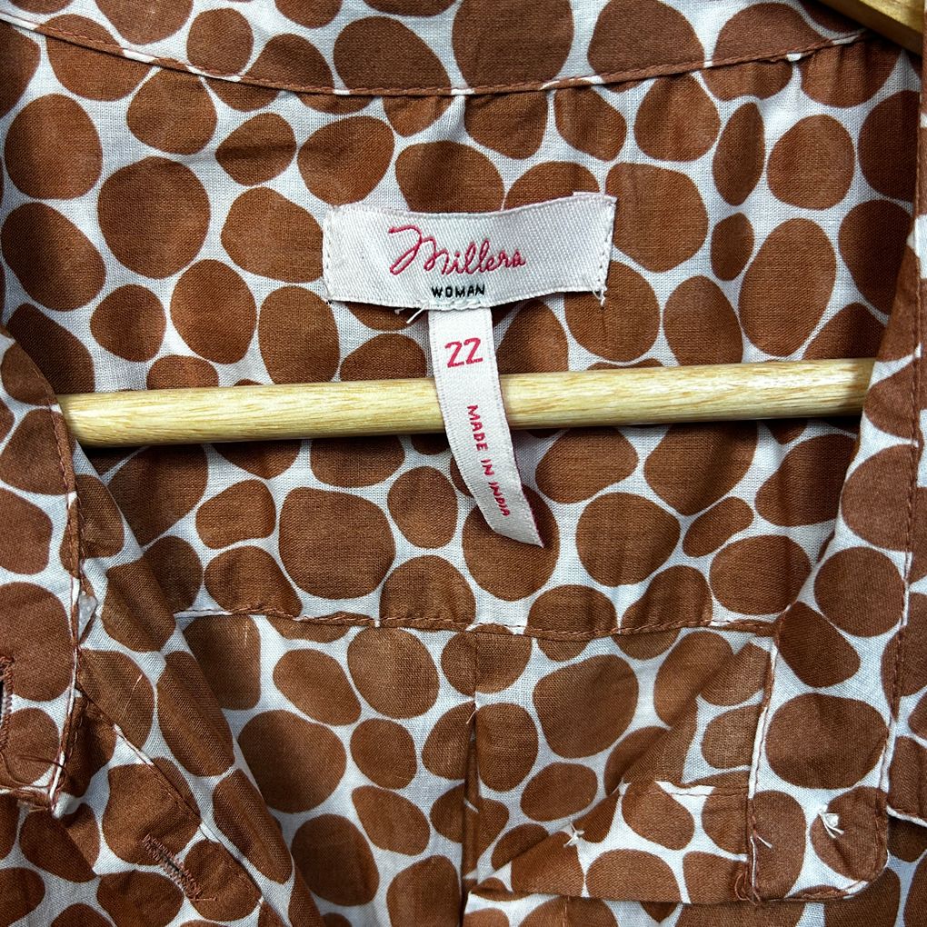 Millers Tan Cotton Top - Size 22