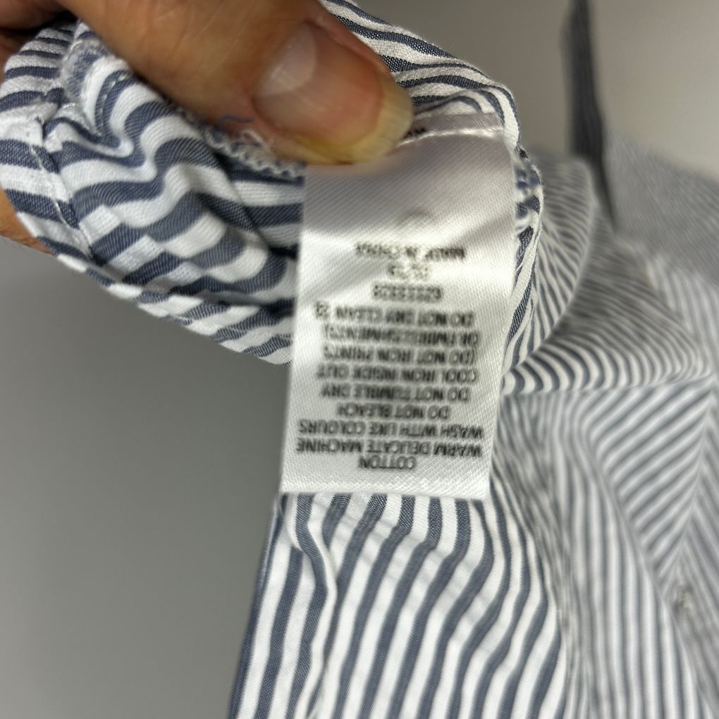 Target Blue and White Striped Cotton Sleeveless Top - Size 18