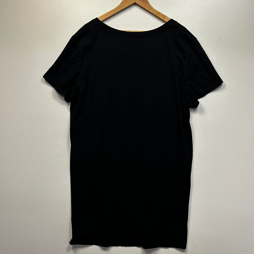 Black Plus Size Daisy Print Top - Size 3XL