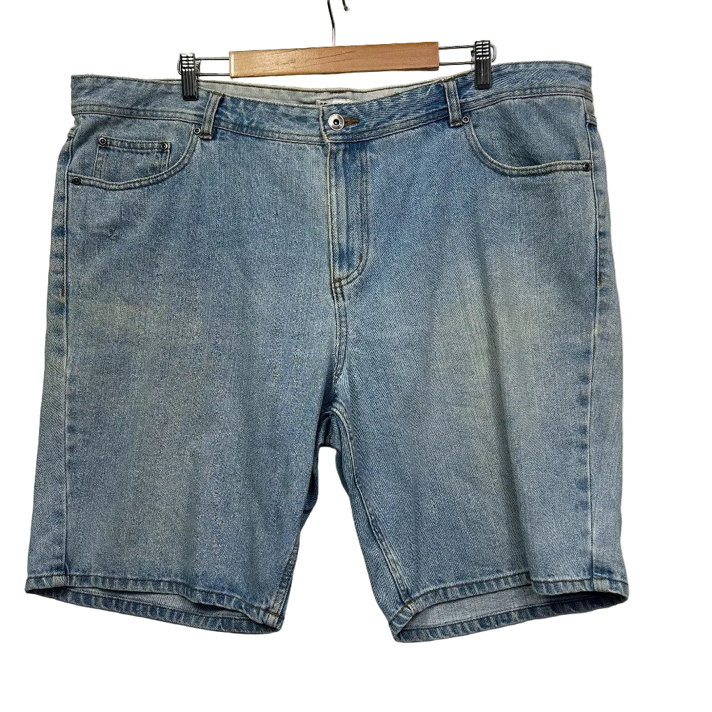 Light blue denim shorts front view