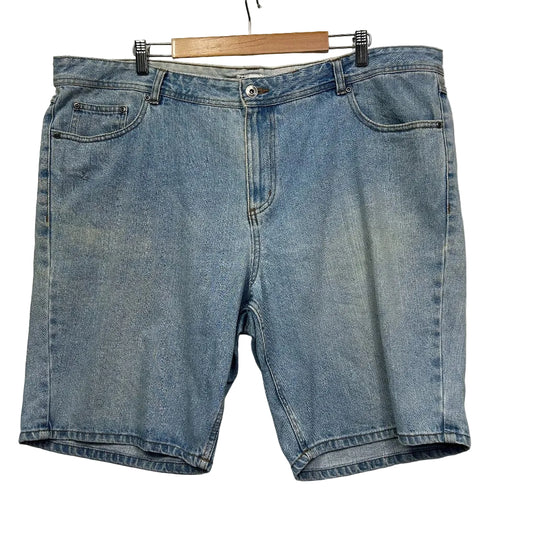 Light blue denim shorts front view