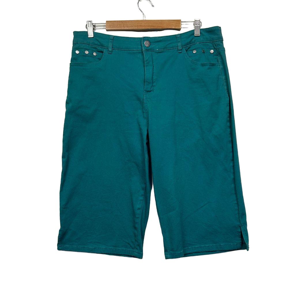 Rockmans Teal Bermuda Shorts - Size 16