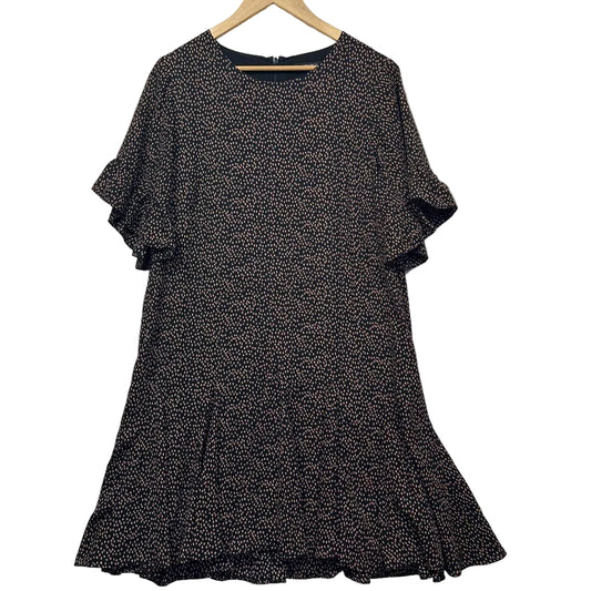 Black speckled dress front view