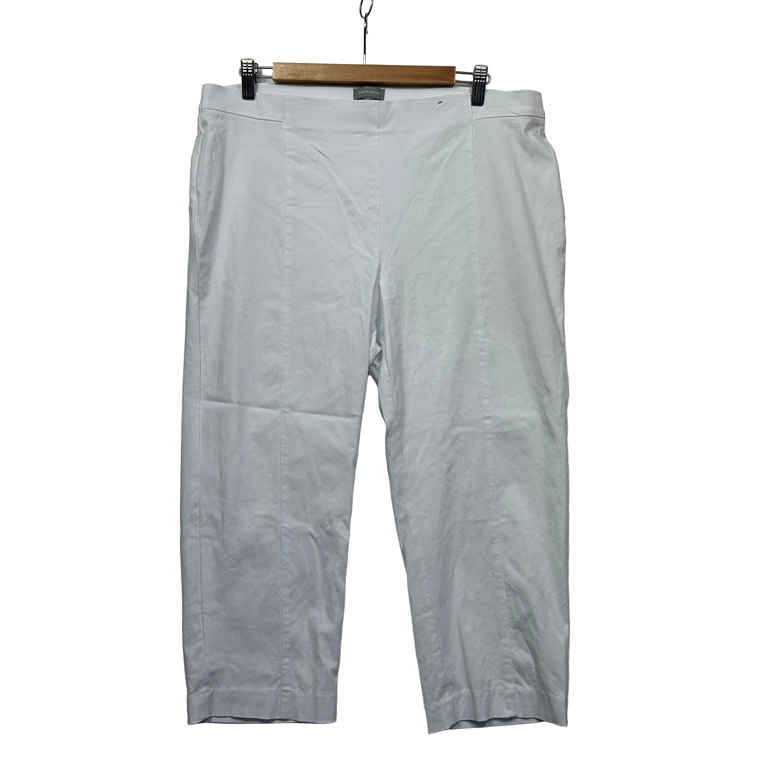 Suzanne Grae White Cropped Pants - Size XL