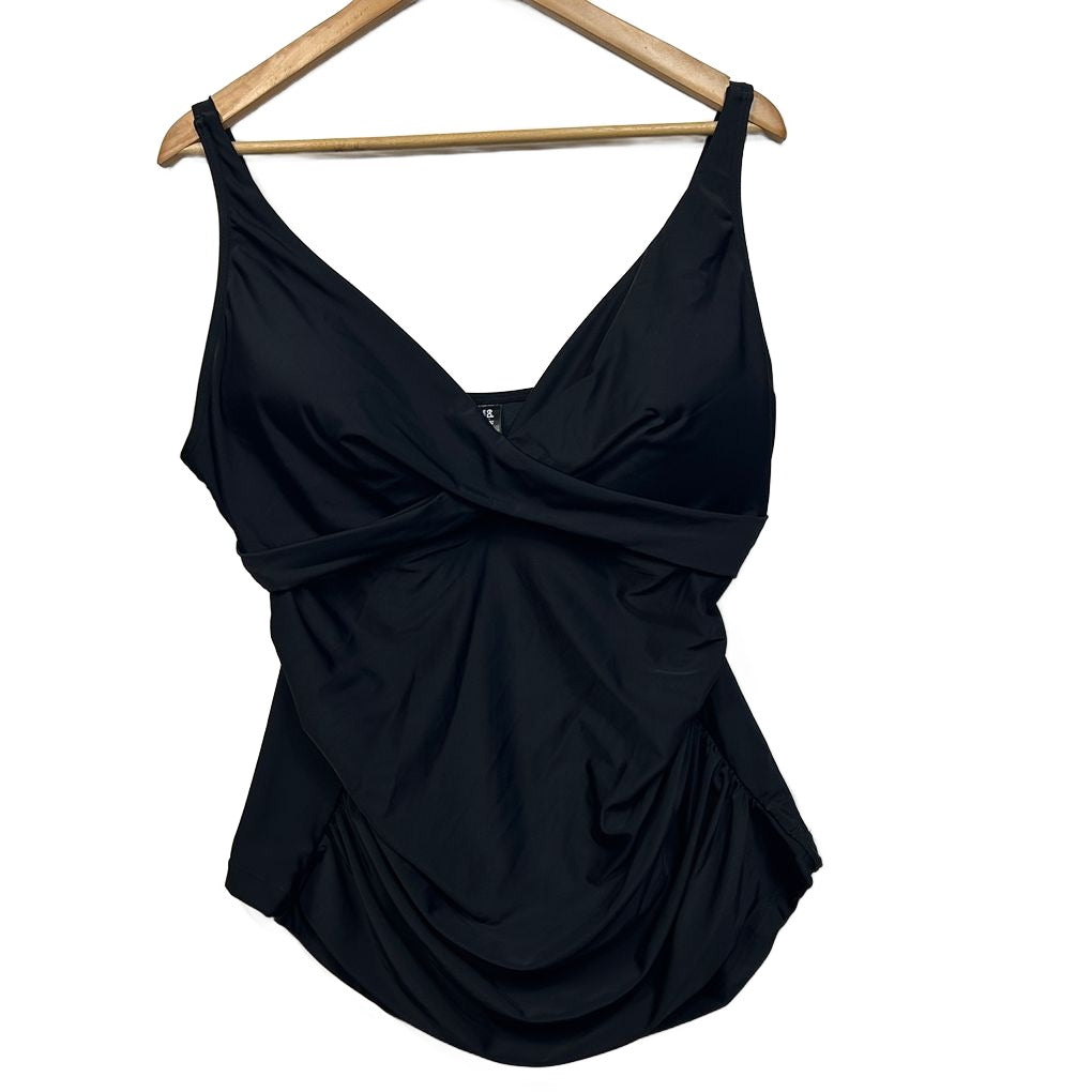 edited Black Swim Tankini Top - Size 20