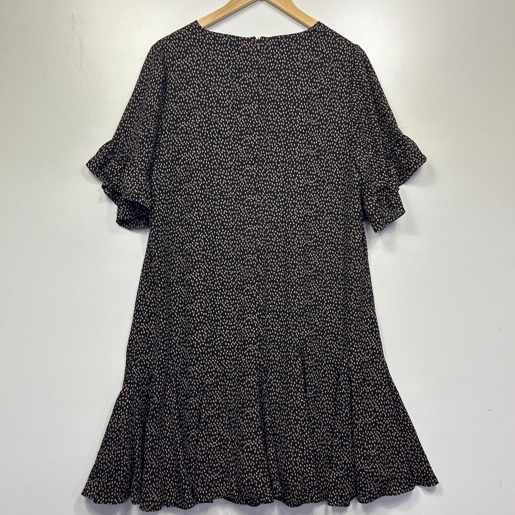 Charcoal speckled dress front view