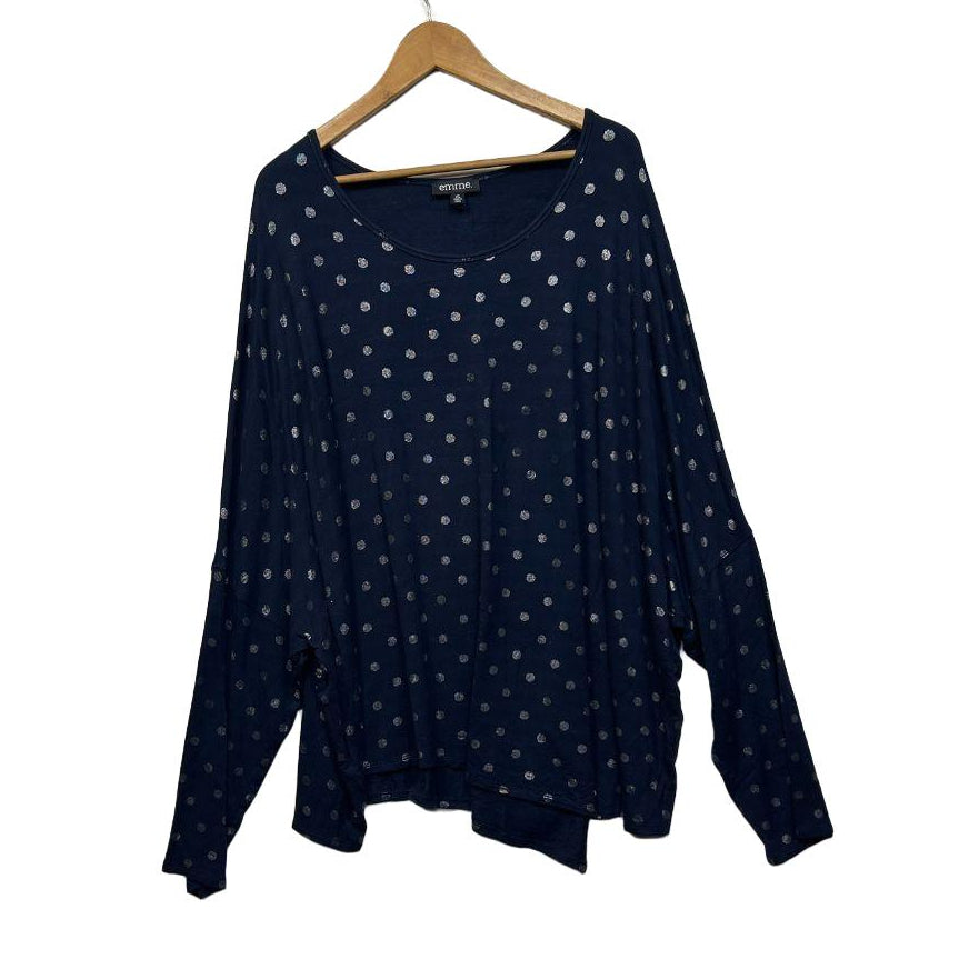 emme Navy Spot Top - Size 20/22/XL