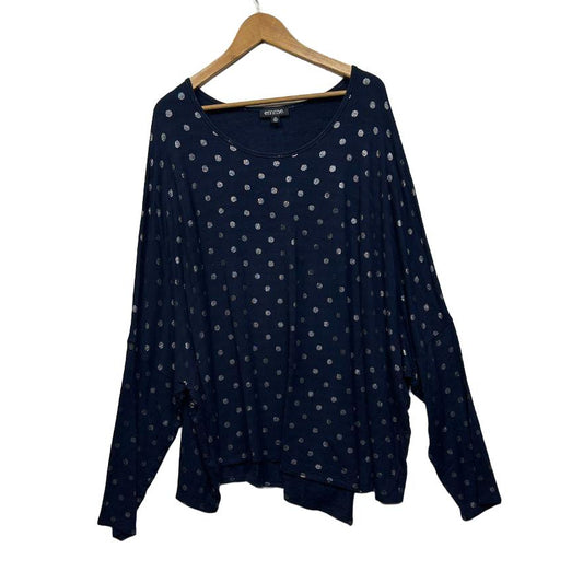emme Navy Spot Top - Size 20/22/XL