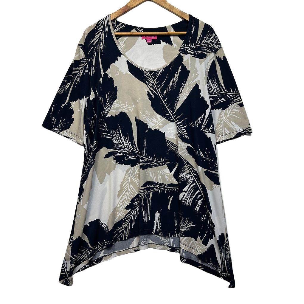 Emme Multicoloured Leaf Print Top - Size S