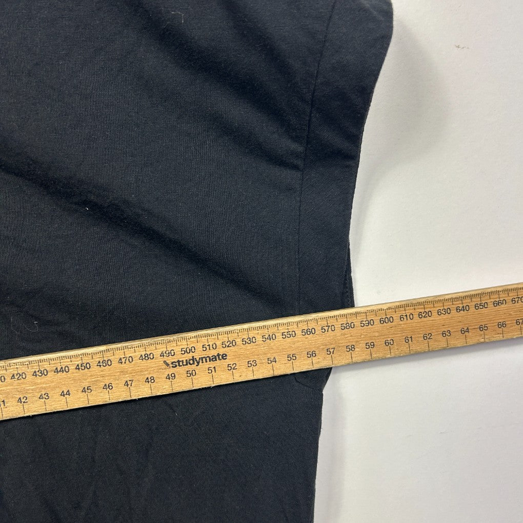 Dark grey fabric with measuring tape detail view