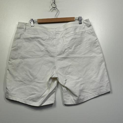 Now White Cuffed Chino Shorts - Size 16