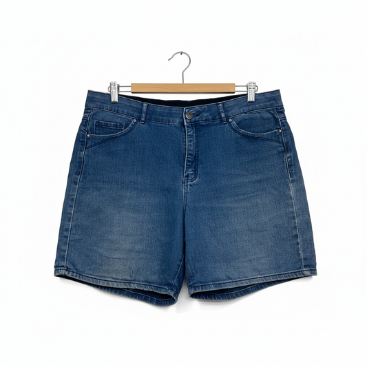Rockmans Blue Denim Shorts Size 14