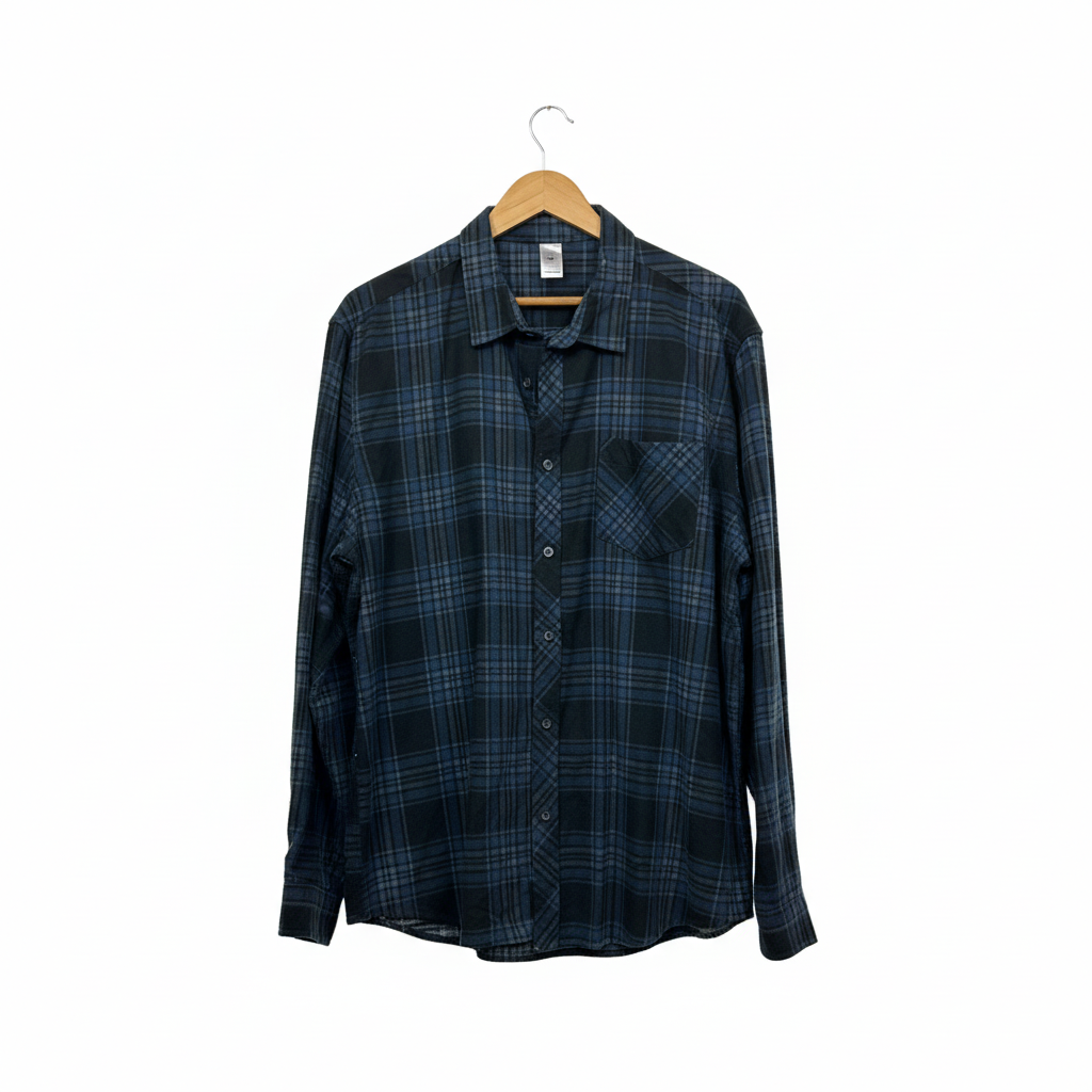Anko Navy & Green Plaid Flannel Shirt - Size 3XL