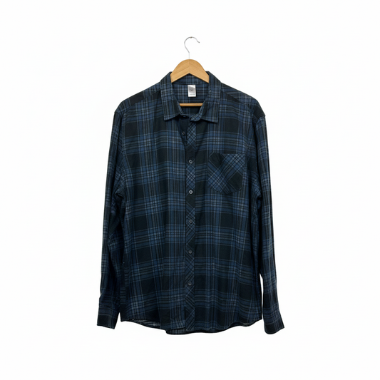 Anko Navy & Green Plaid Flannel Shirt - Size 3XL