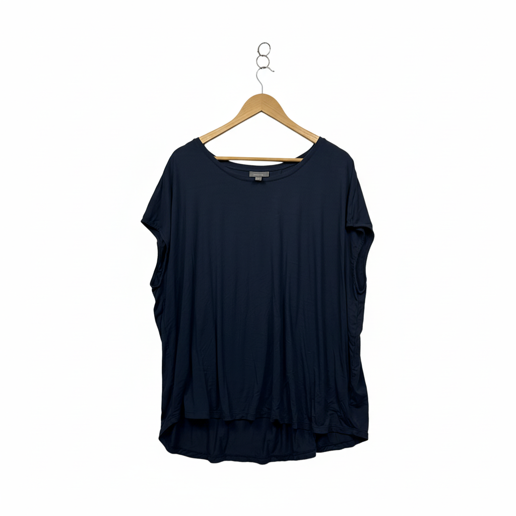 Sussan Navy Short Sleeve Casual Top - Size XXL