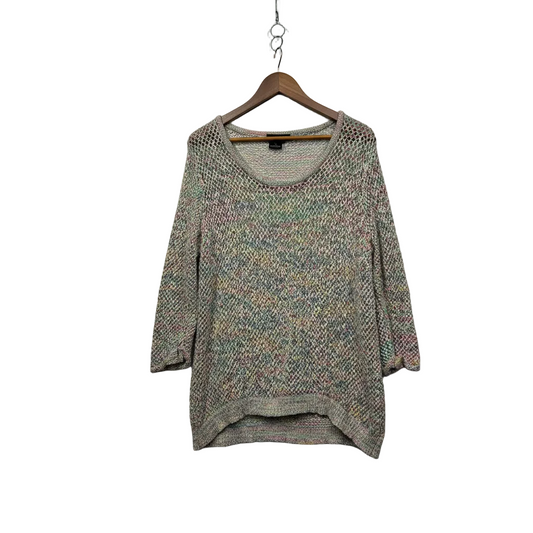 City Chic multicoloured open knit top front view