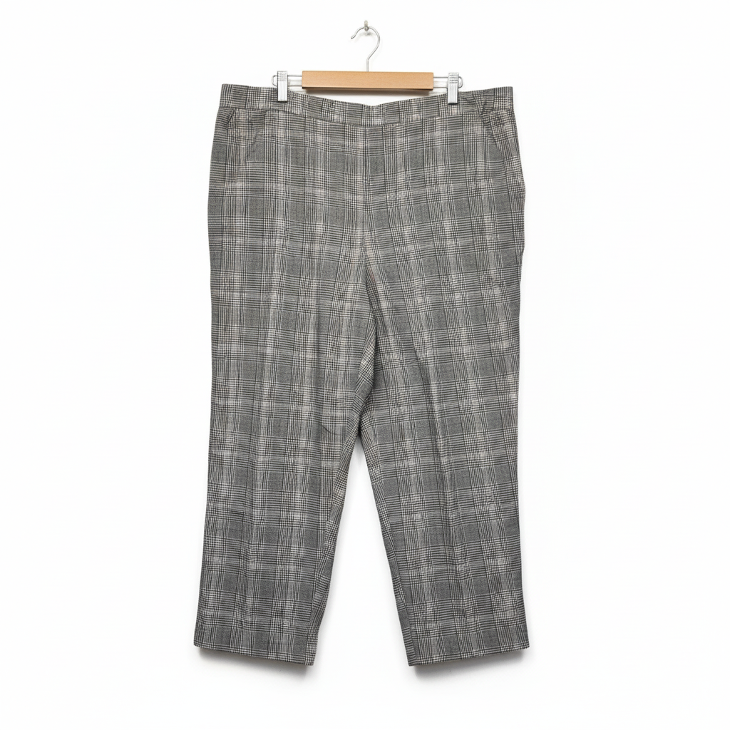 Millers Multicoloured Check Pull On Pants - Size 20