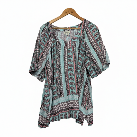 Beme multicolour paisley print top size 20