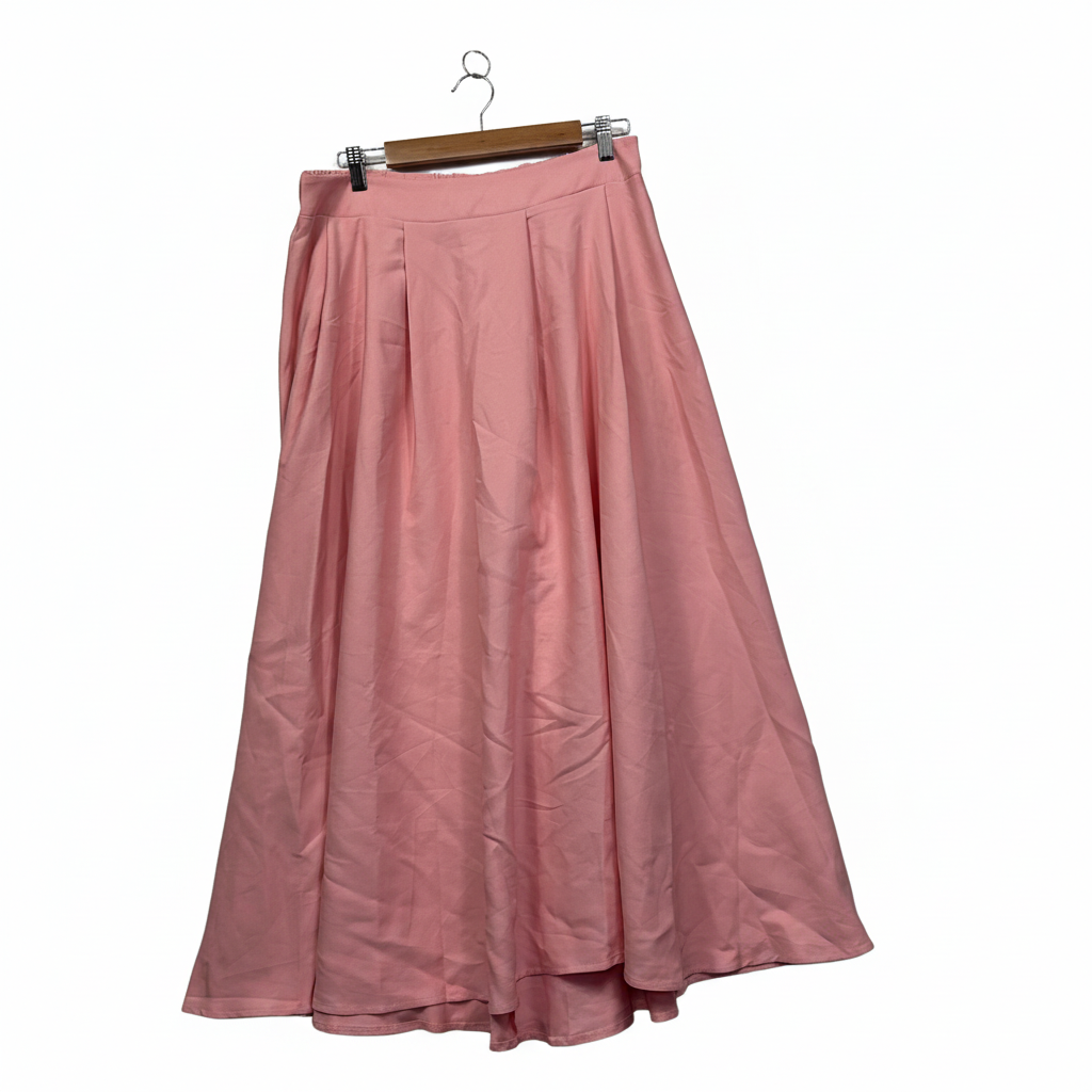 Shein Curve Pink Pleated Skirt - Size 0XL