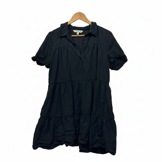 Forever New Black Tiered Dress Size 14