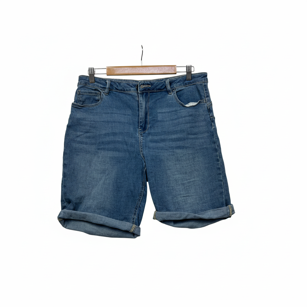 Regatta Navy Blue Denim Bermuda Shorts - Size 14