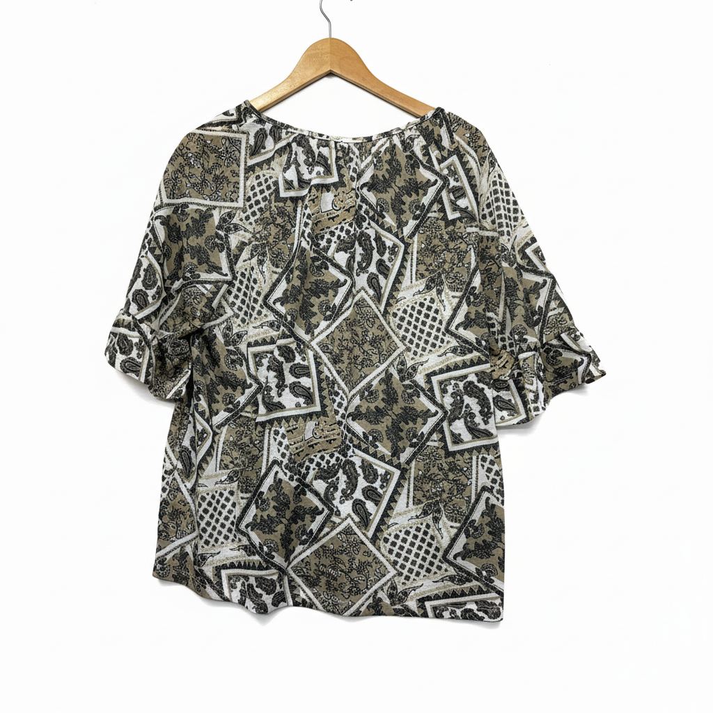 Millers Woman patchwork print top size 18 back view