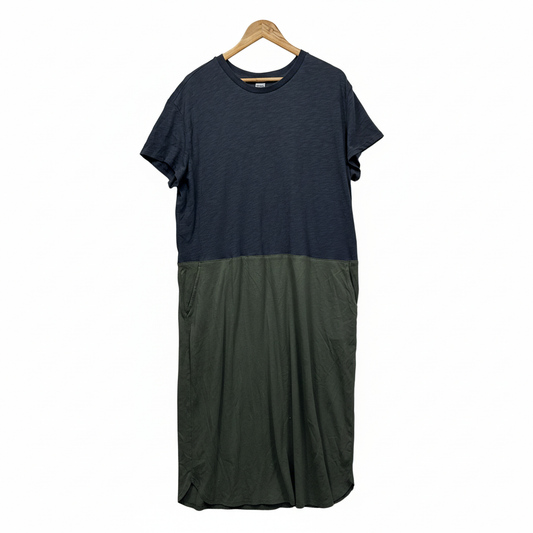Anko Charcoal Khaki Colourblock Top - Size 18
