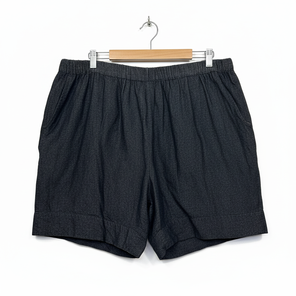 Millers black linen blend shorts - back view
