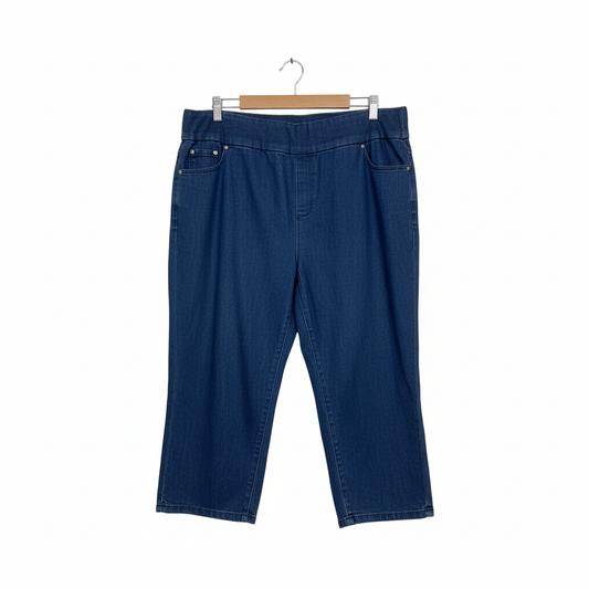 Breakers Navy Capri Denim Pants - Size 18