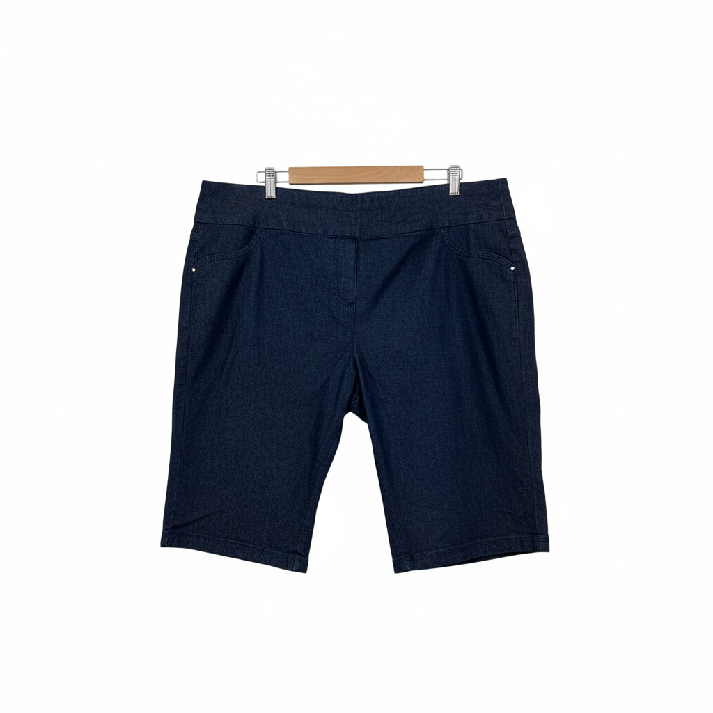 Millers Navy Blue Denim Bermuda Shorts Size 20