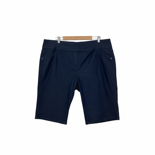 Millers Navy Blue Denim Bermuda Shorts Size 20