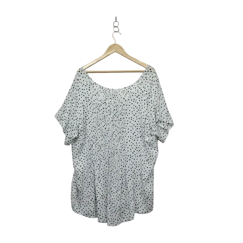 White Polka Dot Oversized Top Size 16/18?