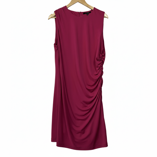 Portmans Berry Sorbet Pink Asymmetric Draped Dress - Size 16