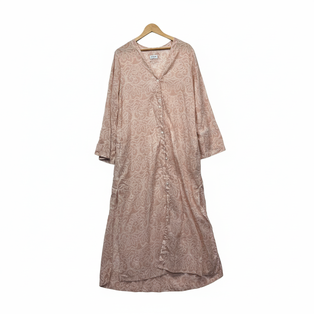 Piyama Blush Lace Print Vera Cover-Up Resort Dress - Size M/12/14