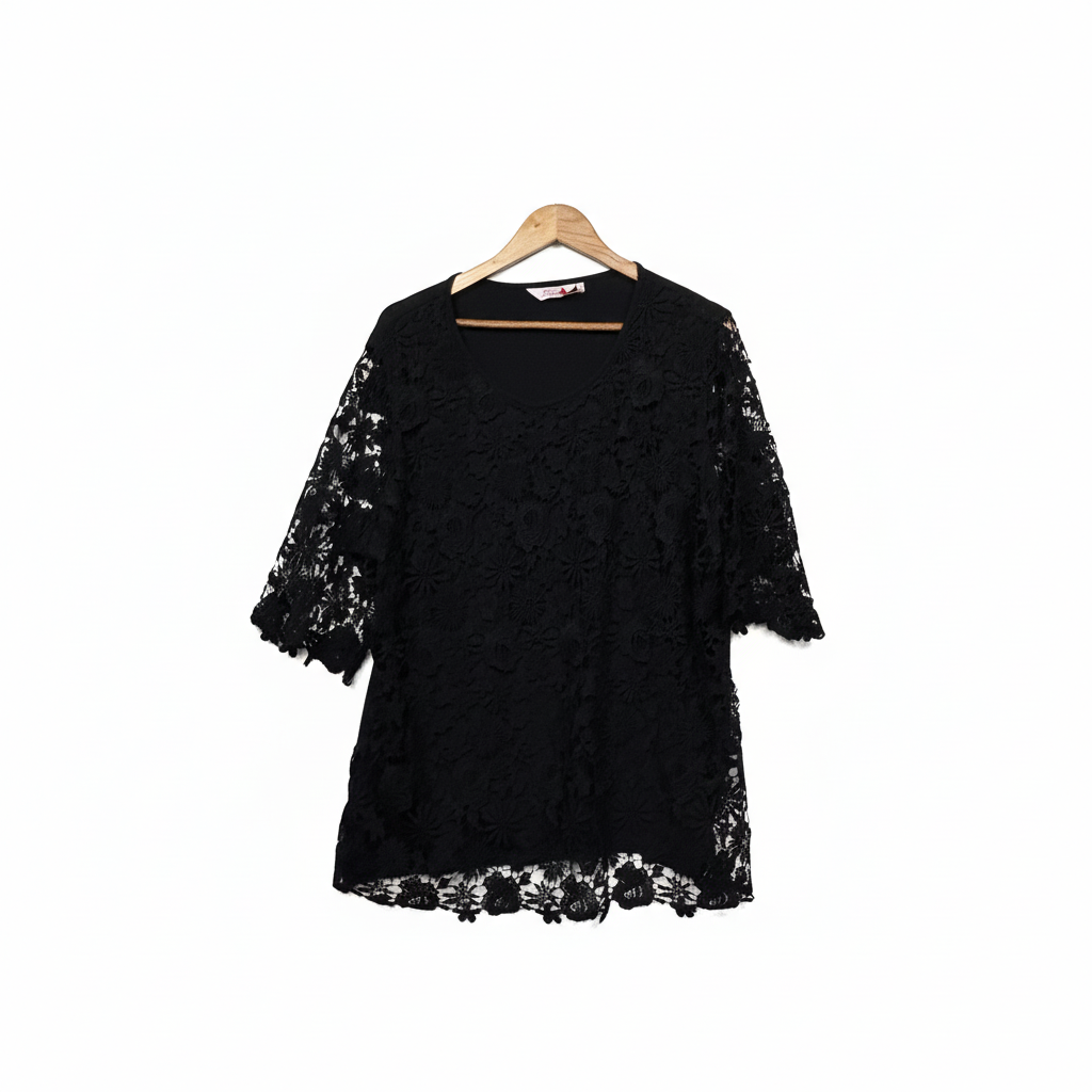 Millers Black Lace Top - Size 22