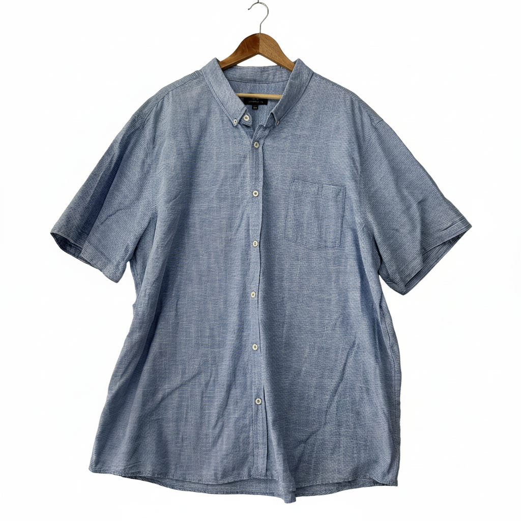 BN Clothing Co. Blue White Striped Shirt - Size 7XL