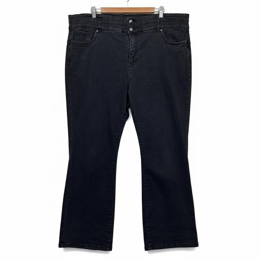 Autograph black bootleg jeans - front view