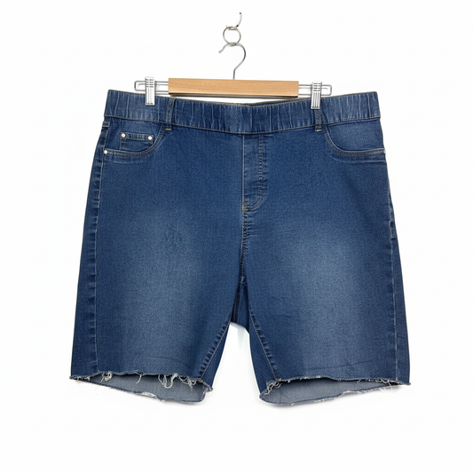 Crossroads Jeans blue denim shorts with frayed hem