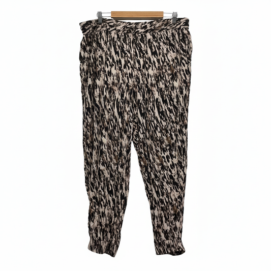 Millers Beige Animal Print Pants - Size 18 (fault)