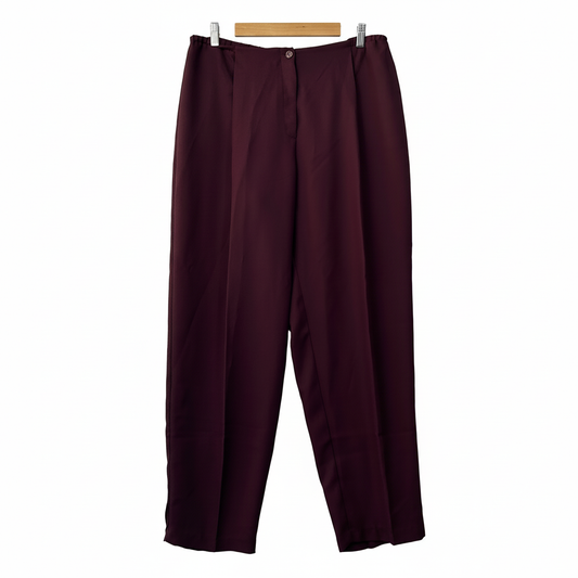 Vintage Millers Burgundy Pleated Pants - Size 16