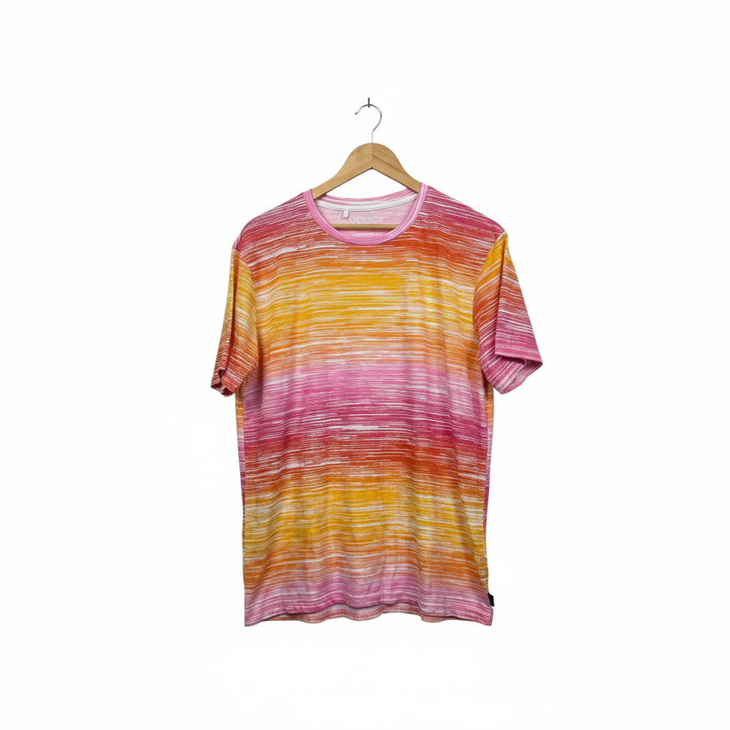 Prodigy Clothing Multicoloured Striped Activewear Top - Size Large