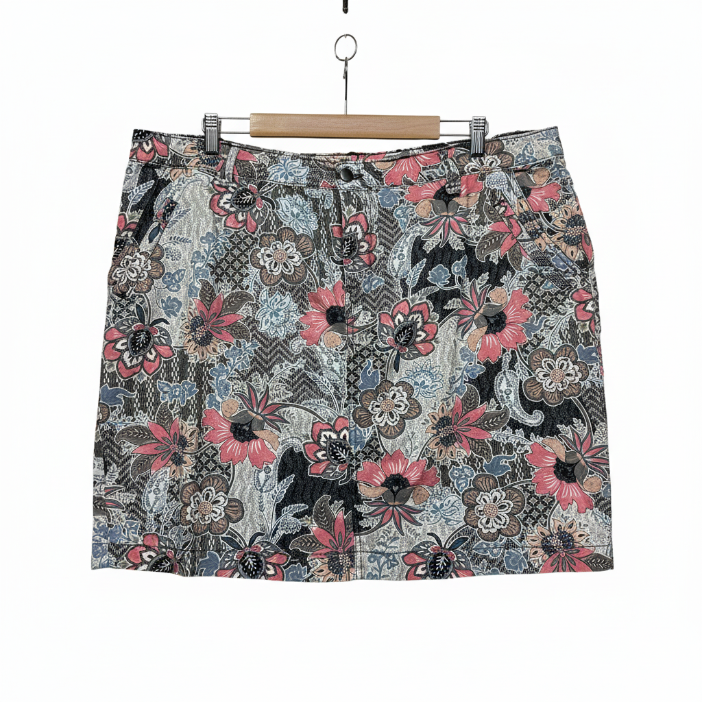 Katies Multicoloured Floral Skirt - Size 18