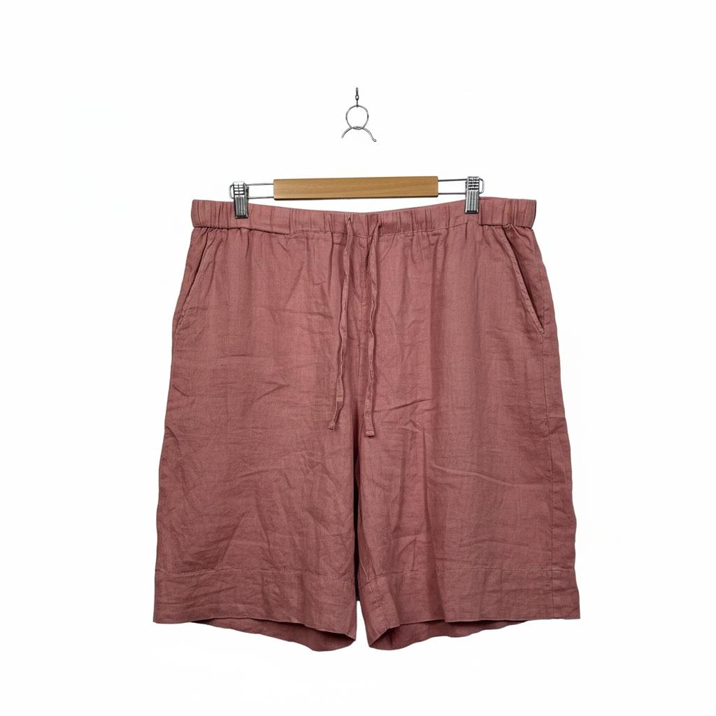 Sussan Dusty Rose Linen Blend Shorts - Size XL