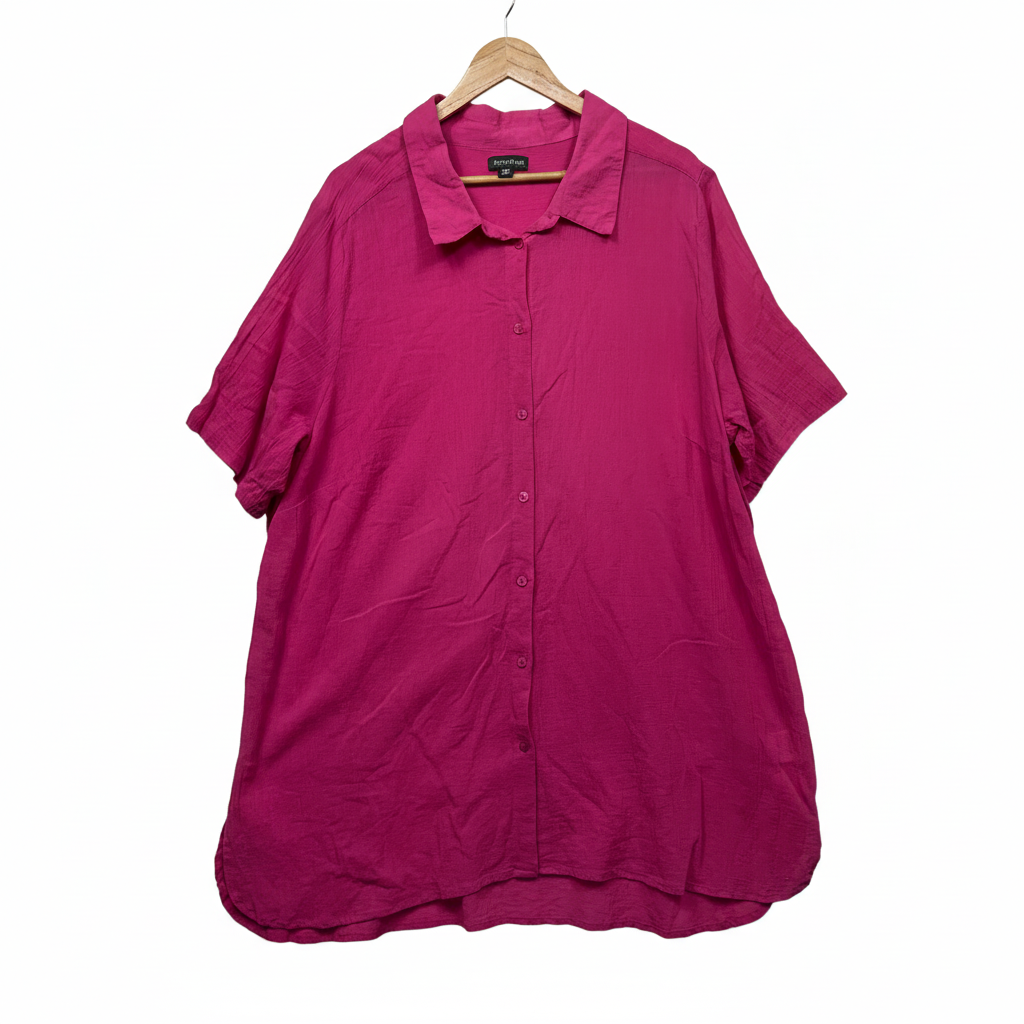 Autograph Magenta Pink Button Up Shirt - Size 22