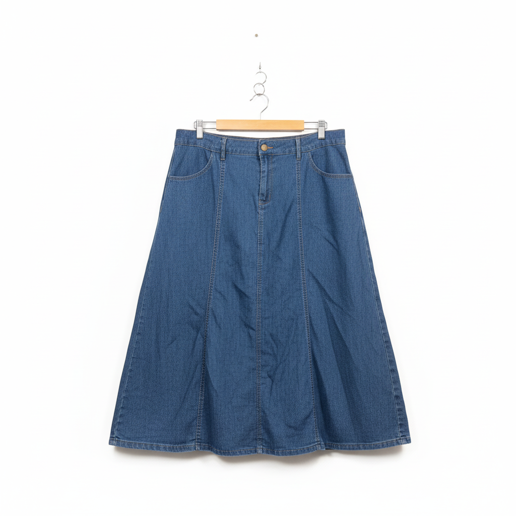 Rockmans Denim A-Line Skirt - Size 16