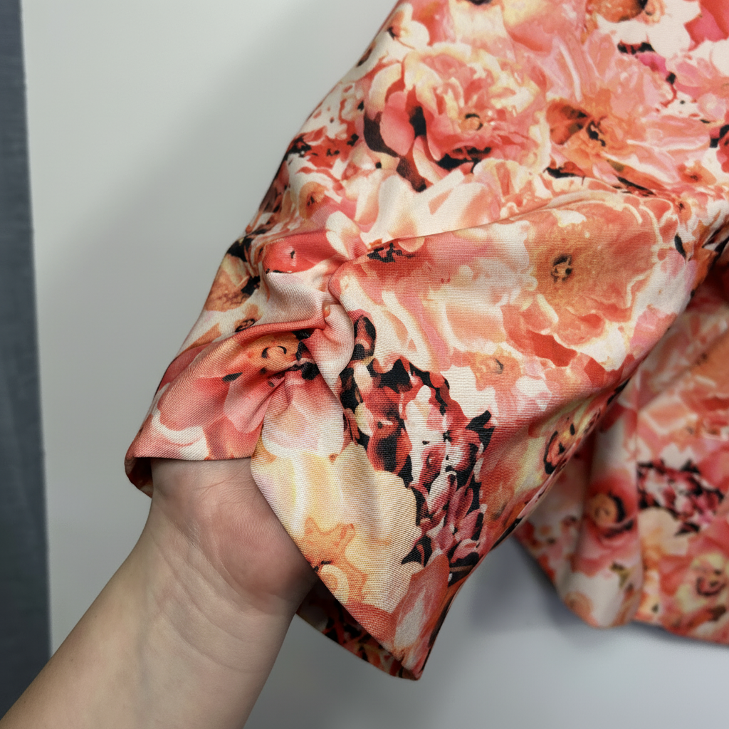 Autograph Coral Floral Print Blazer - Size 22