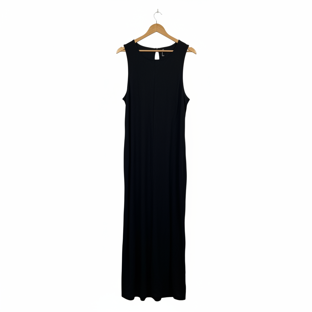 edited Black Sleeveless Maxi Dress - Size 14