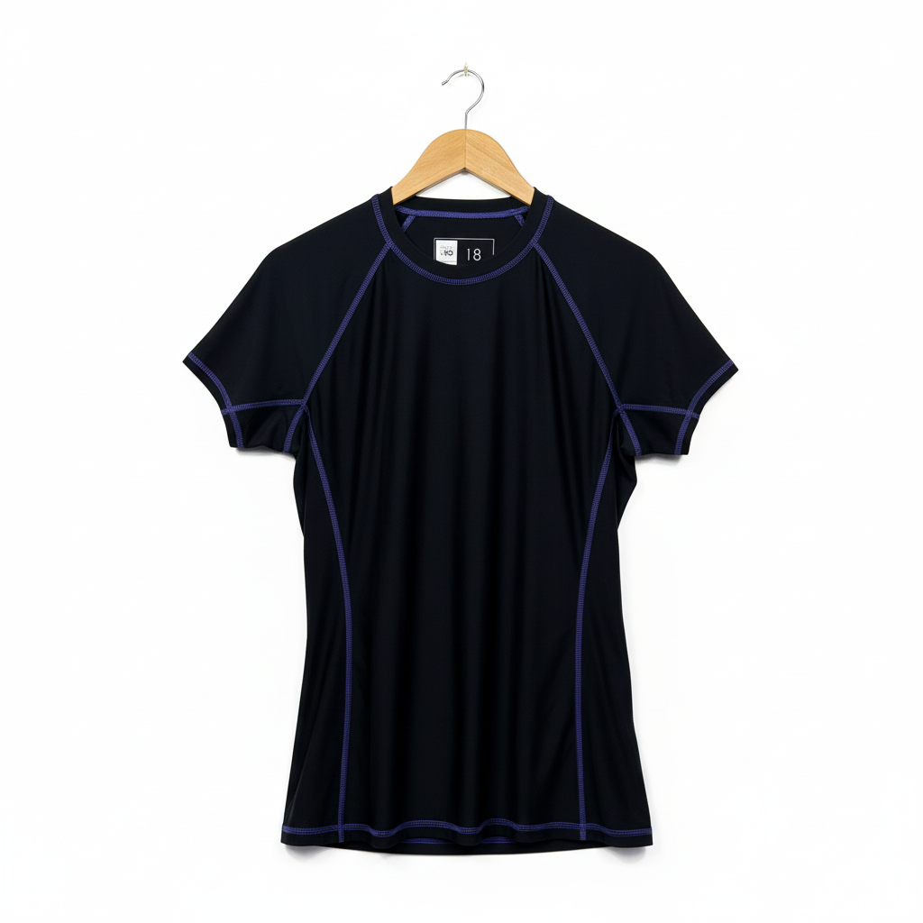 Active & Co Black Activewear Fitness Top - Size 18