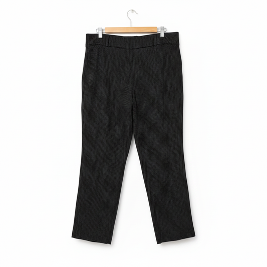 Belle Curve Black Dotted Pants - Size 18